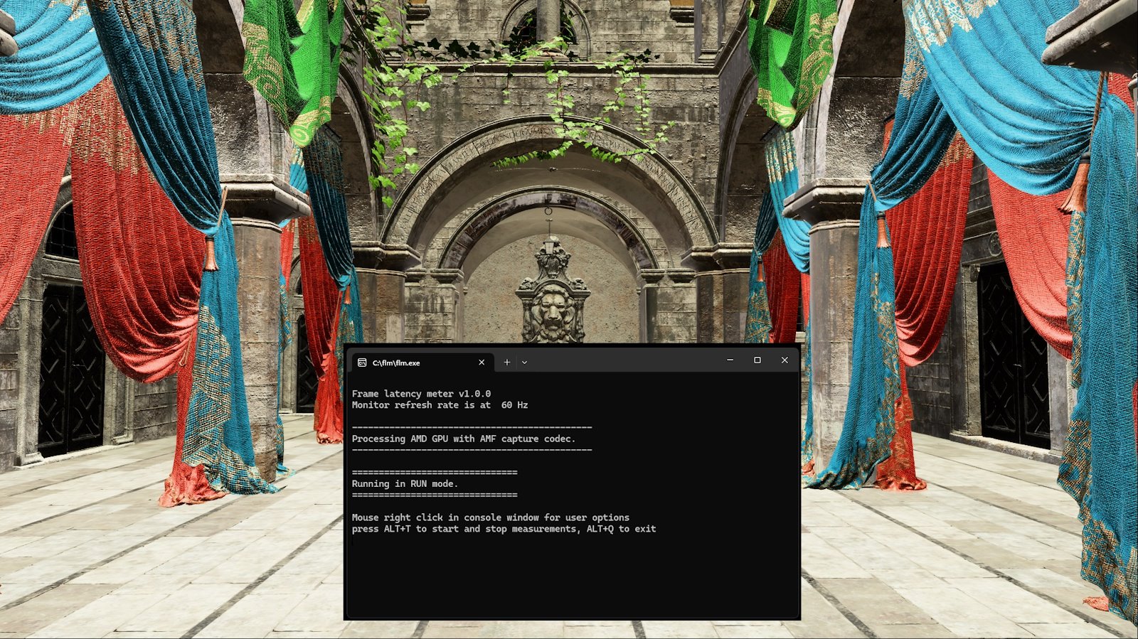 Scene from Sponza with AMD FLM