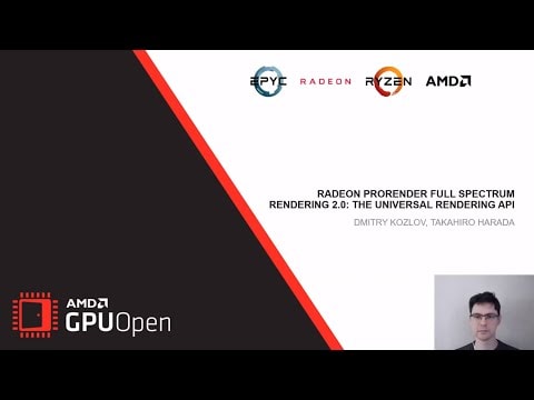 Radeon™ ProRender Full Spectrum Rendering 2.0: The Universal Rendering API – YouTube...