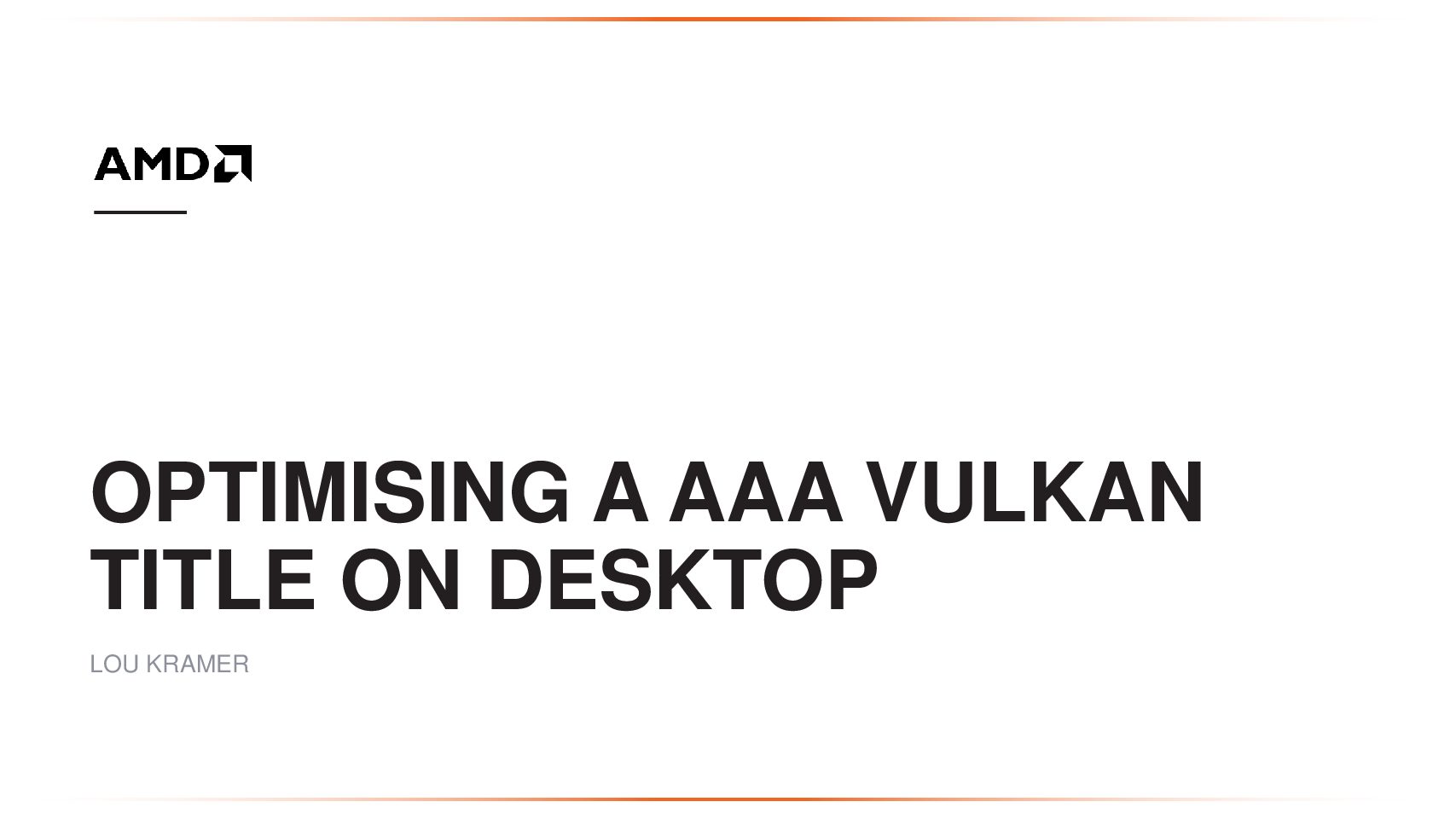 Optimising a AAA Vulkan Title on Desktop PDF