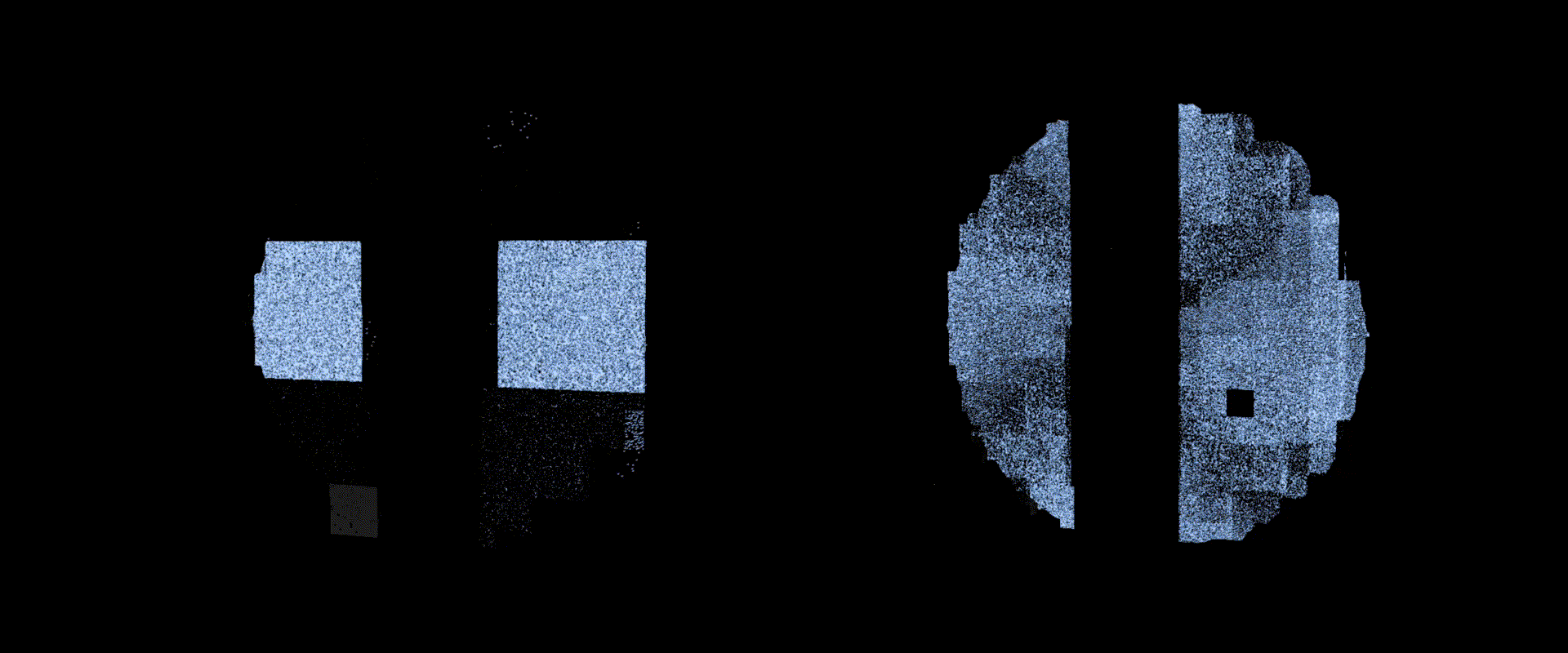 What probes see using two different Alpha Cache structures applied to an animated propeller