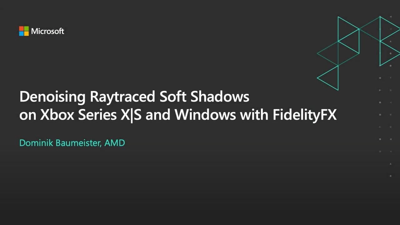 Microsoft® Game Stack Live: Denoising Raytraced Soft Shadows on Xbox Series X|S and...