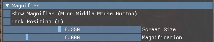 Magnifier UI
