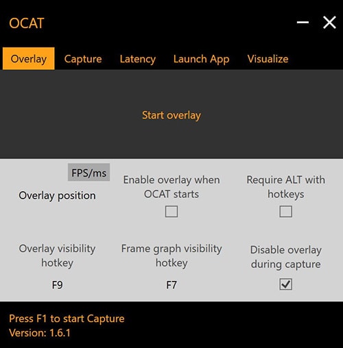 AMD OCAT UI screenshot