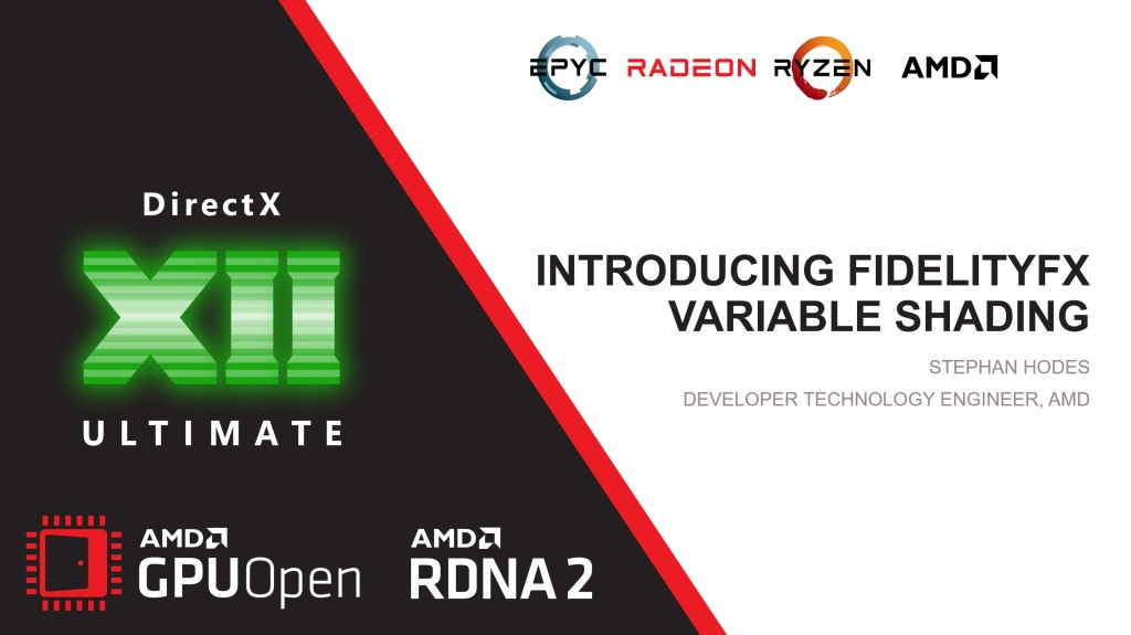 AMD RDNA™ 2 - DirectX® 12 Ultimate: Variable Rate Shading - YouTube link