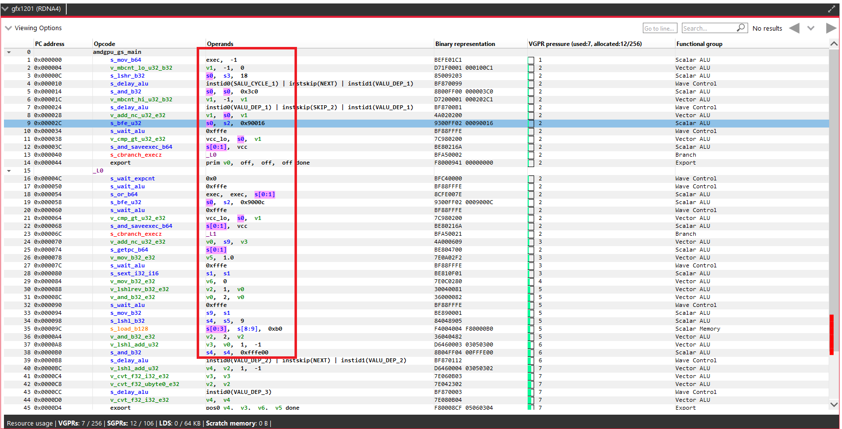Token Highlighting