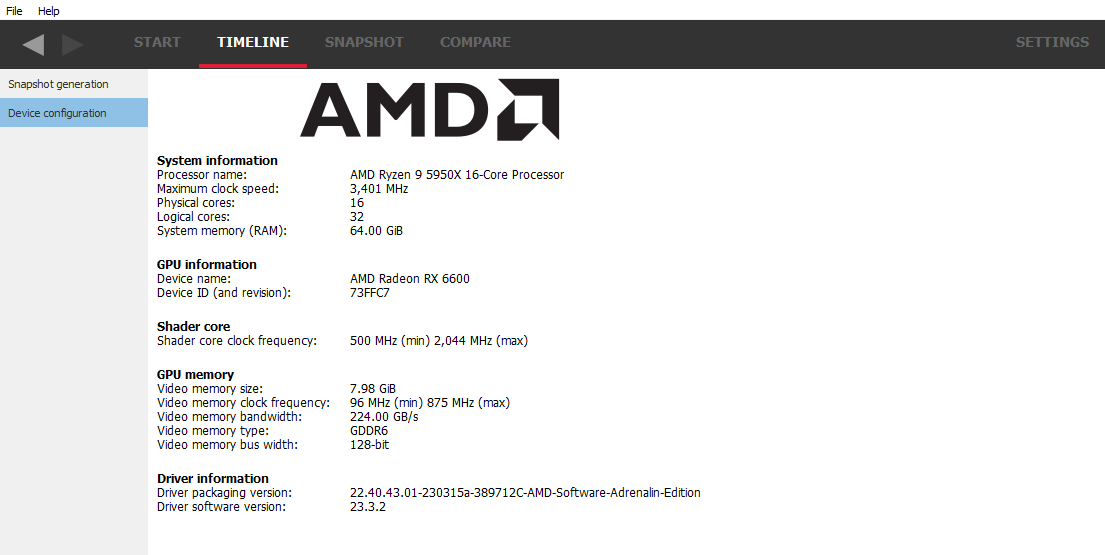 Device configuration