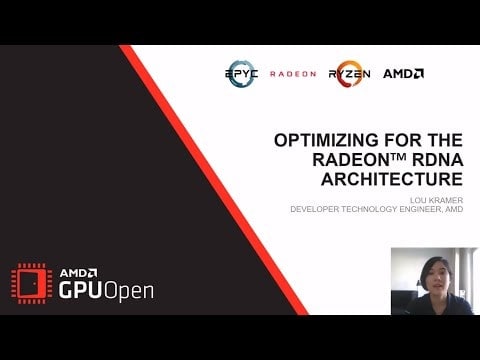Optimizing for the AMD RDNA™ Architecture (Let’s build 2020) – YouTube link.