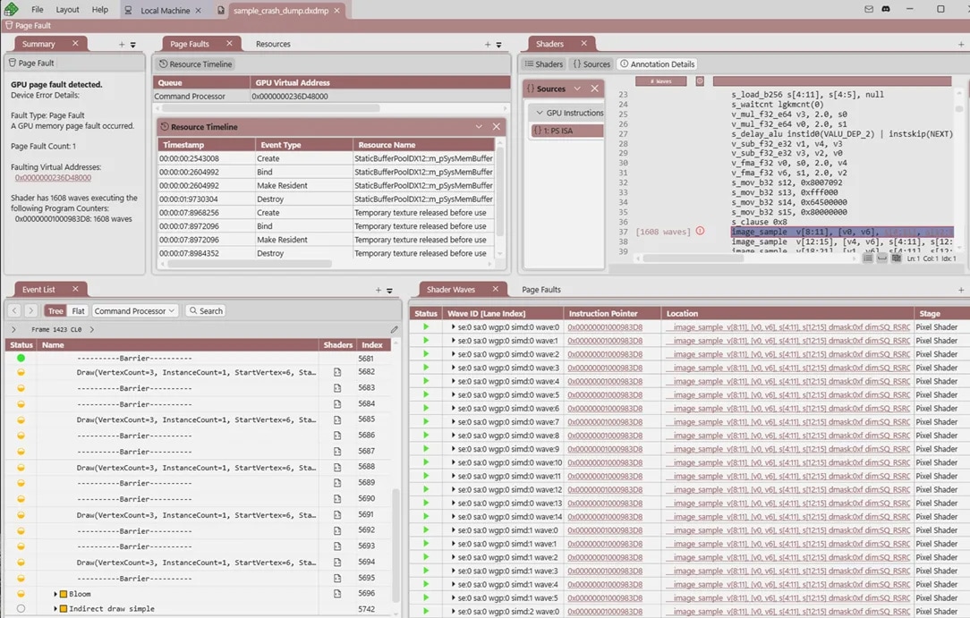 AMD DirectX Dump Files