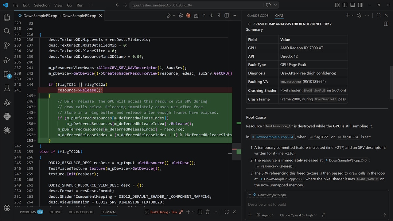 Post-mortem GPU crash debugging with LLMs