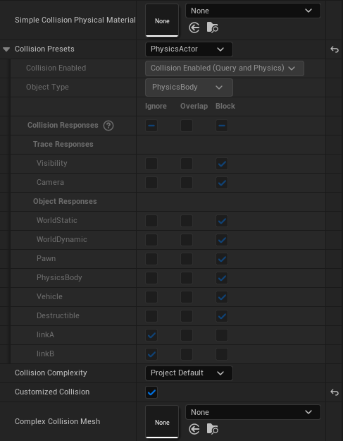 Other mesh collisions