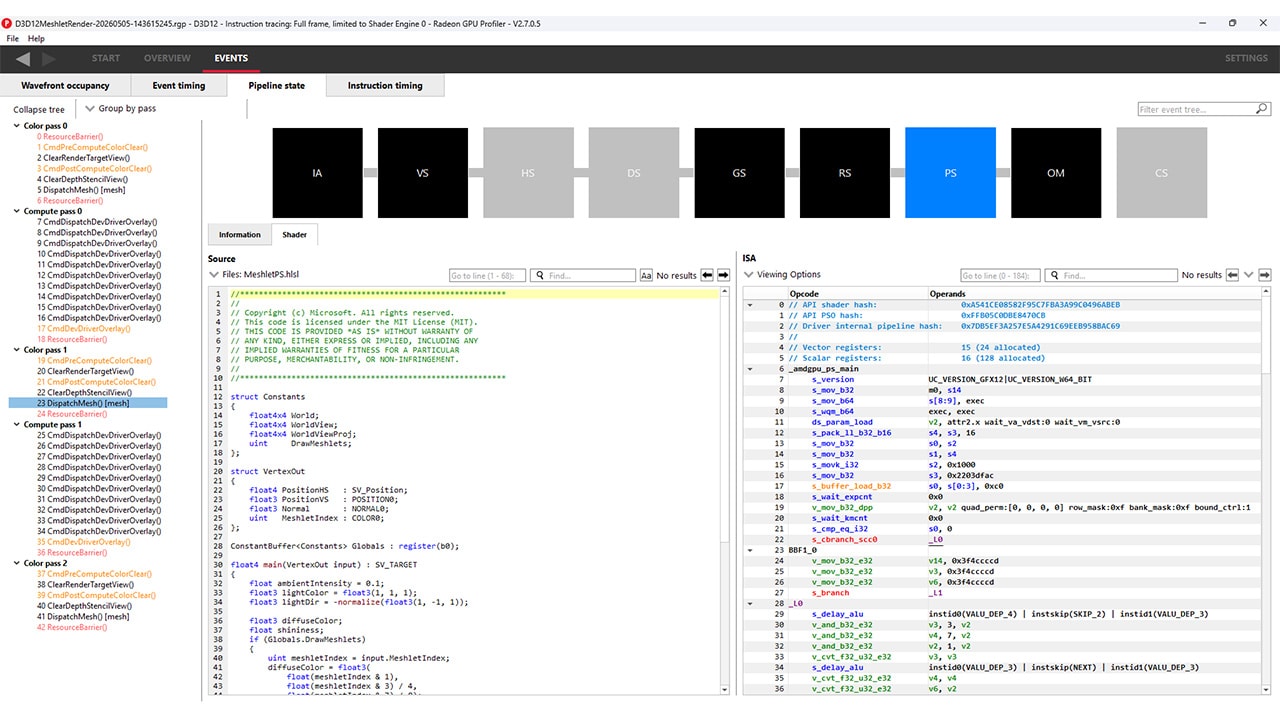 New AMD Radeon Developer Tool Suite update brings shader source code, Extended PIX Markers, and command-line capture