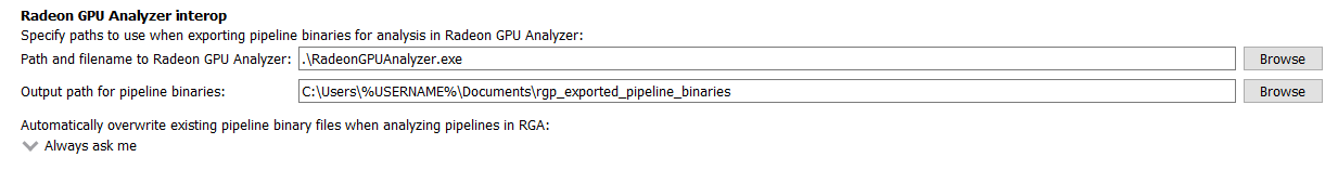 RGP/RGA Interop Settings