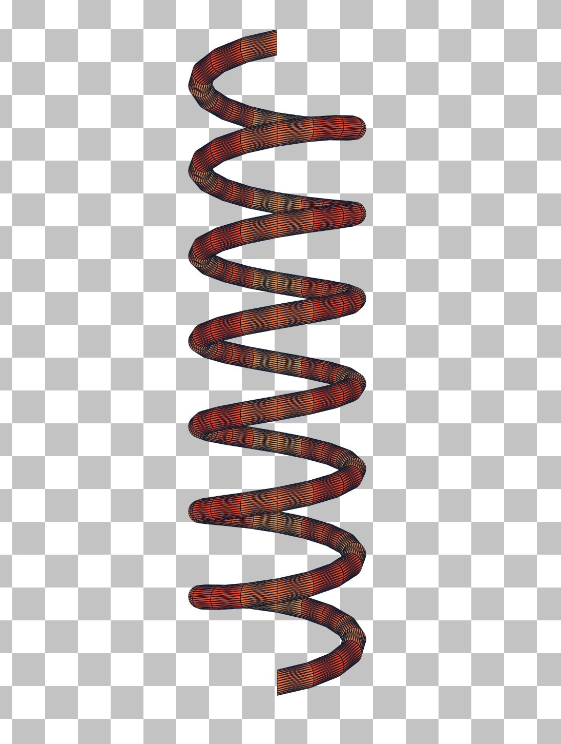 Coiled mesh post deformation