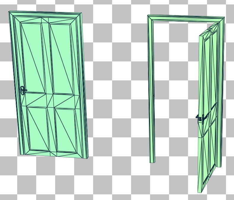 Animated door mesh