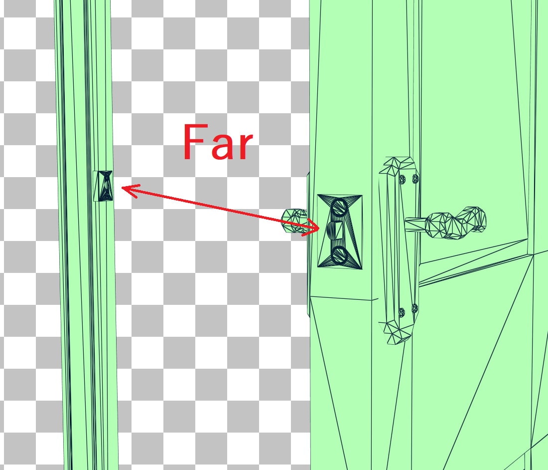 Updated door mesh strike latch