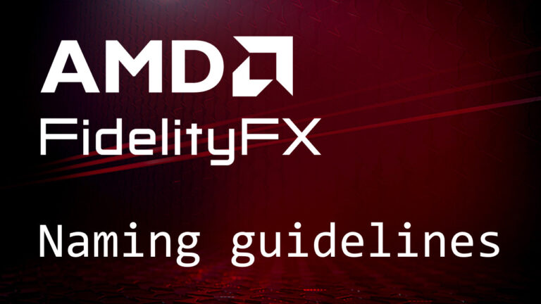 AMD FIDELITYFX 이름 지침