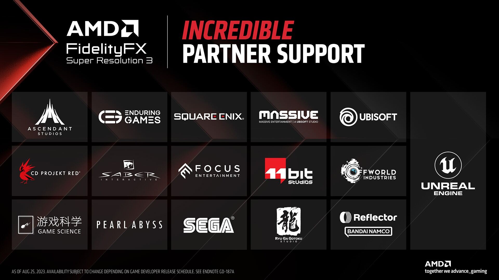 Partner support for AMD FSR 3