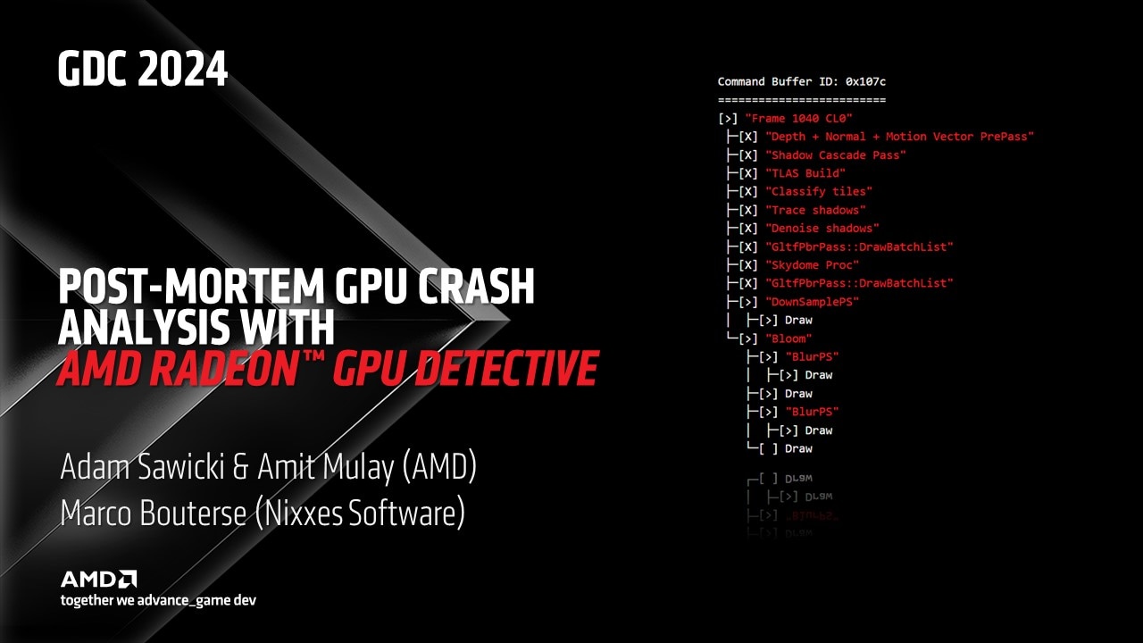Post-mortem GPU Crash Analysis with AMD Radeon GPU Detective caption with a screenshot from the tool